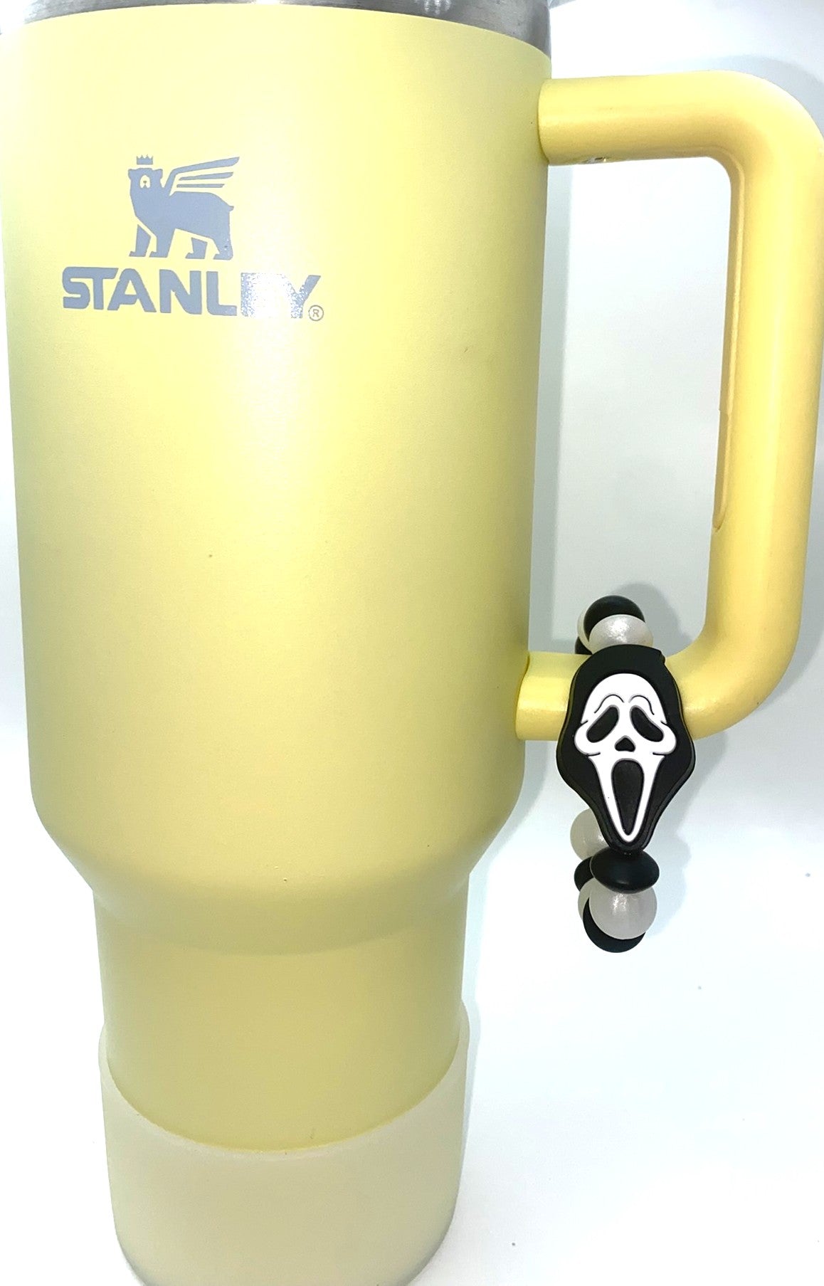 Ghost Face Scream Mask Horror Villain Stanley Tumbler Cup Handle Charm