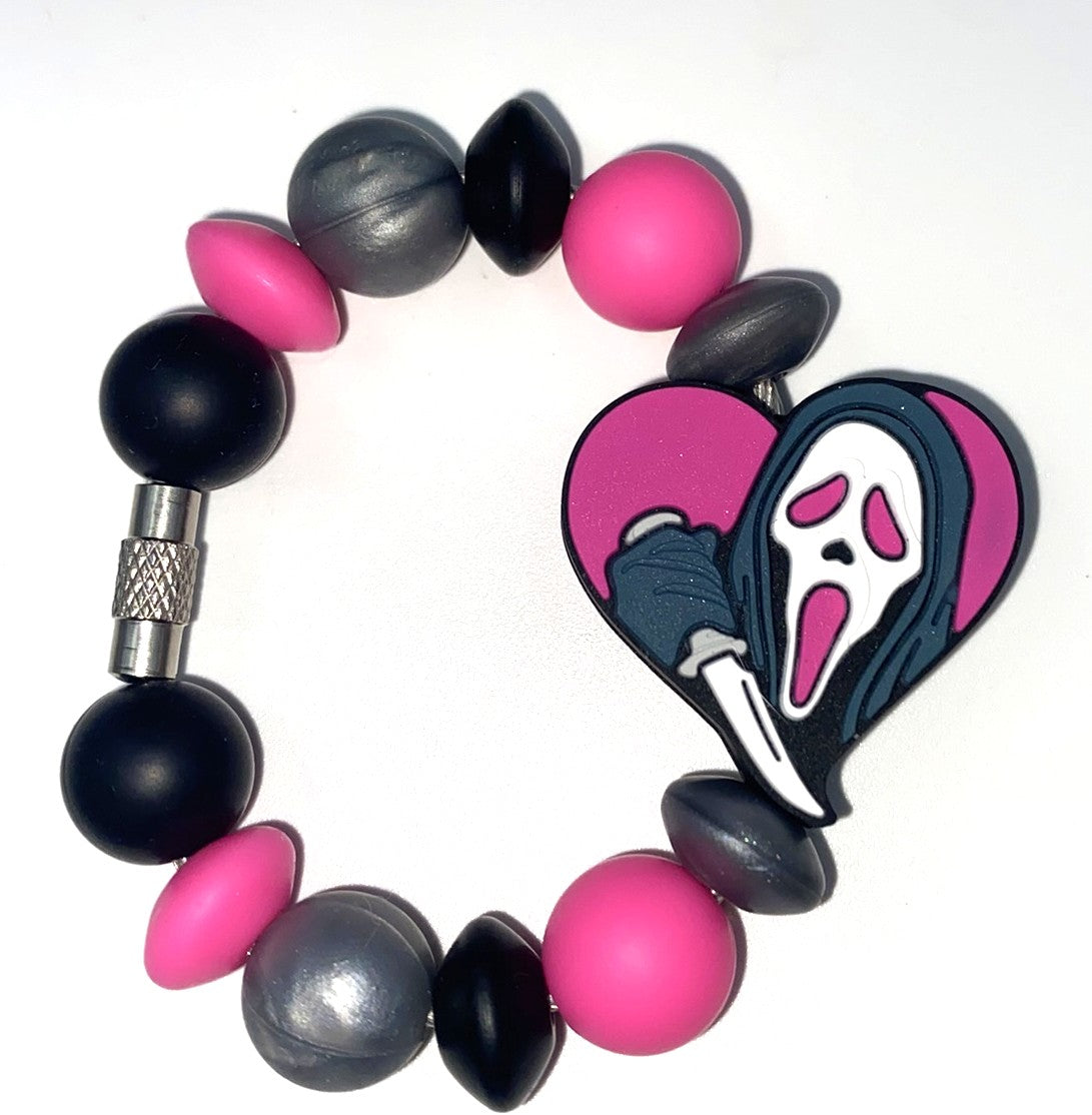 Slasher Love Ghost Face Scream Horror Stanley Tumbler Cup Handle Charm