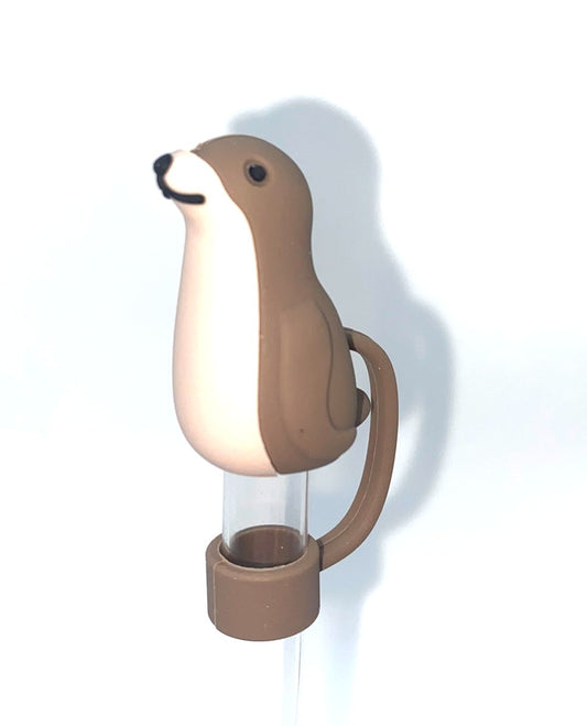 Brown Seal 3D Straw Topper