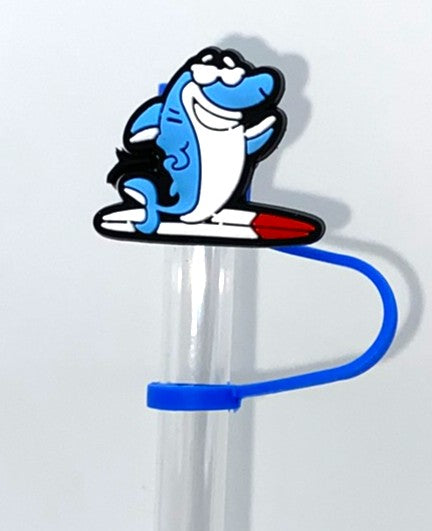 Surfing Shark Straw Topper