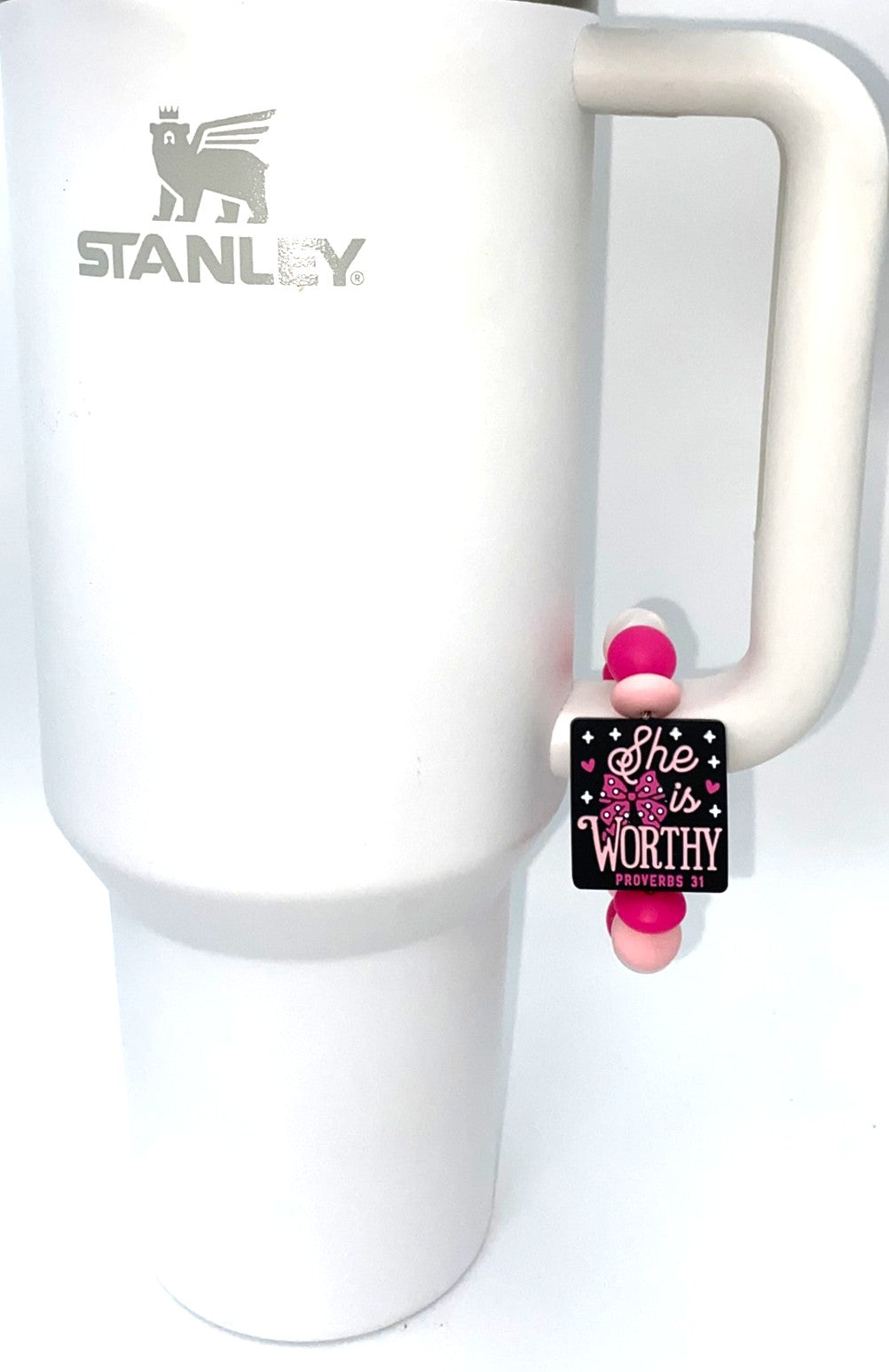 She Is Worthy Proverbs 31 Stanley Tumbler Cup Handle Charm
