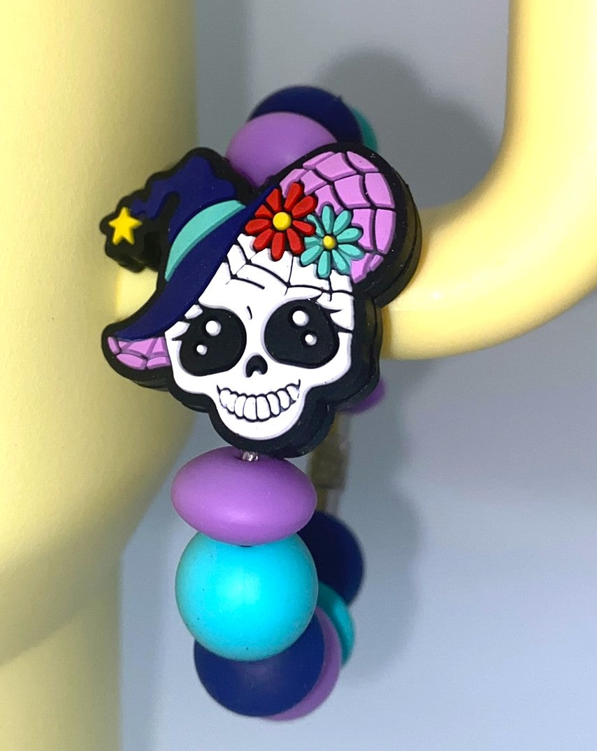 Skeleton Witch Stanley Tumbler Cup Handle Charm