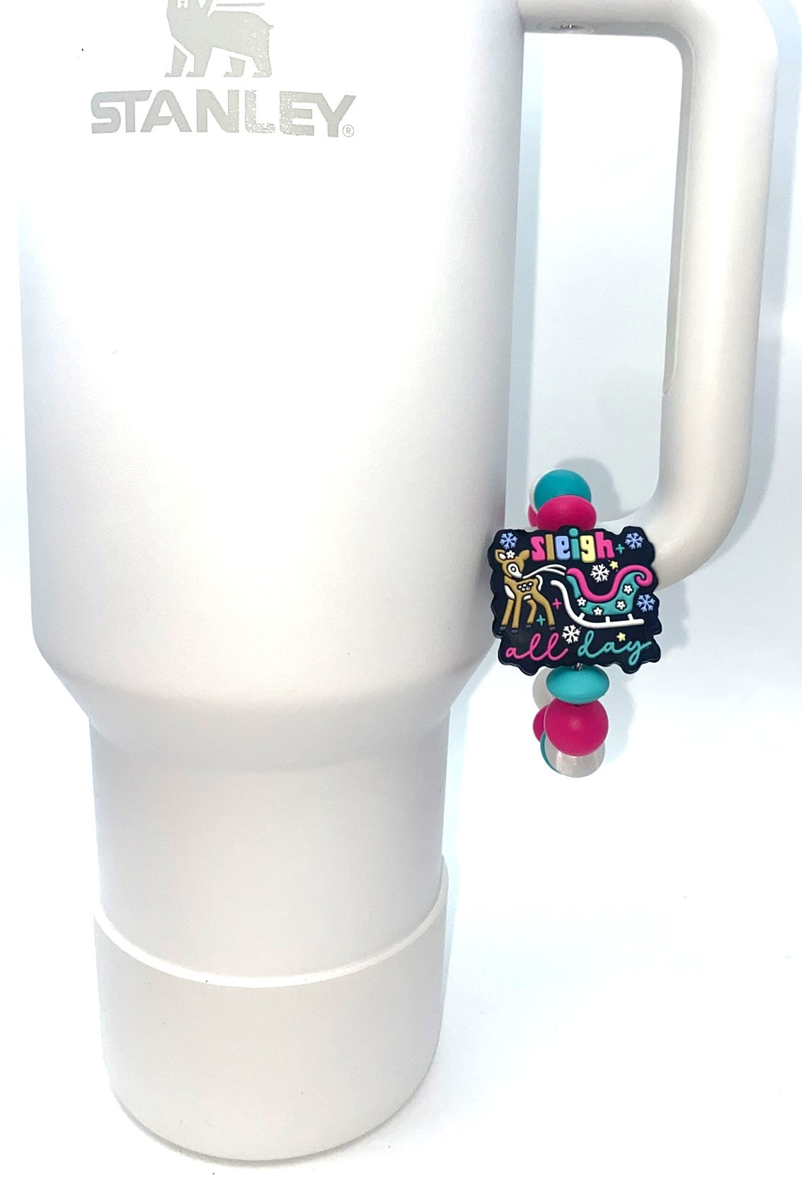 Sleigh All Day Christmas Stanley Tumbler Cup Handle Charm