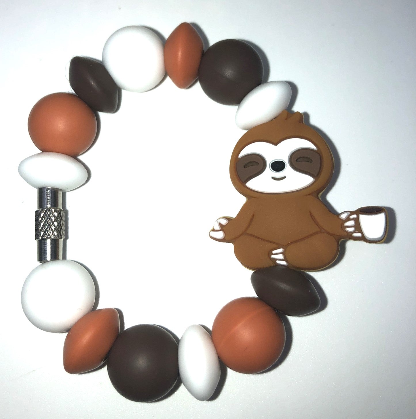 Zen Sloth Coffee Time Stanley Tumbler Cup Handle Charm