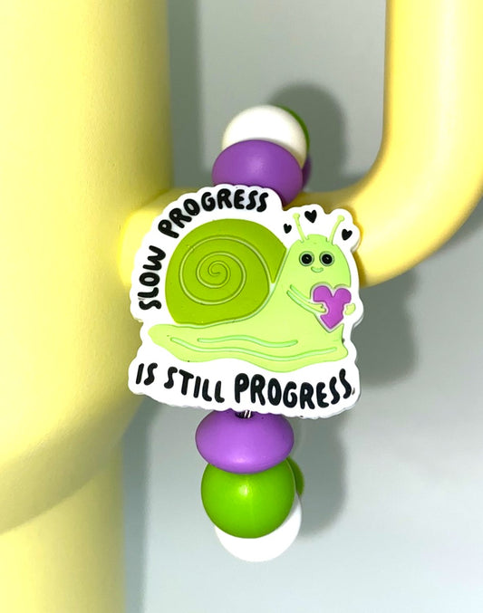 Slow Progress Is Still Progress Snail Stanley Tumbler Cup Handle Charm
