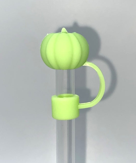 Light Green Pumpkin 3D Fall Straw Topper