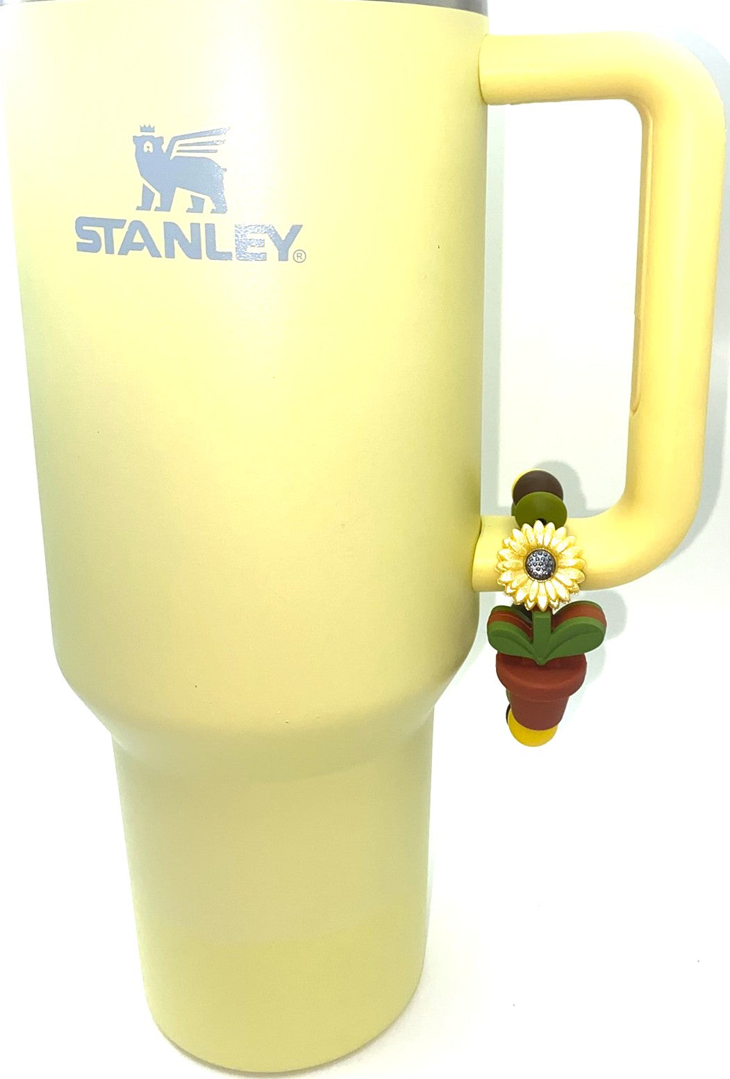 Sunflower In Terra Cotta Pot Stanley Tumbler Cup Handle Charm