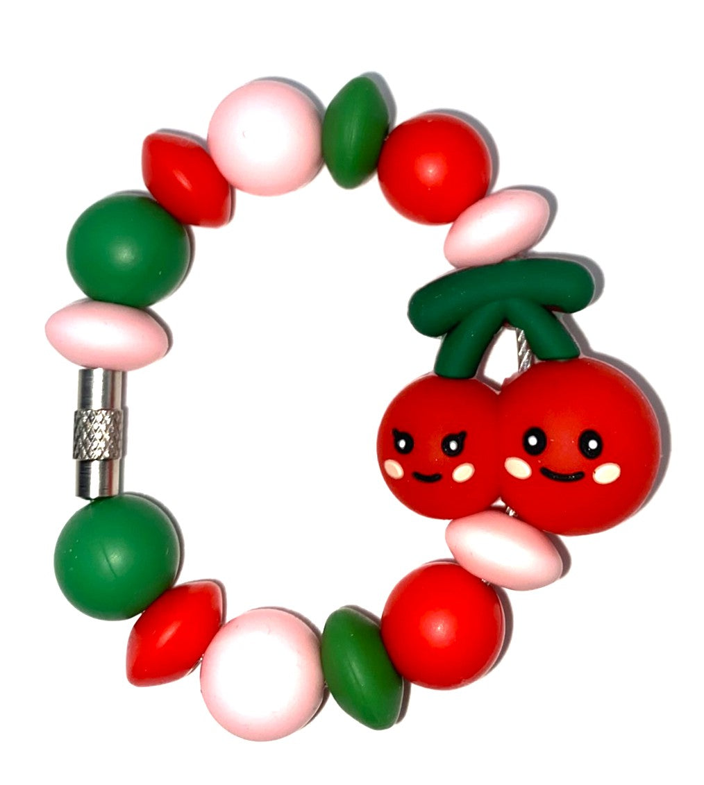 Smiling Cherries 3D Stanley Tumbler Cup Handle Charm