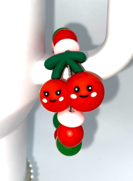 Smiling Cherries 3D Stanley Tumbler Cup Handle Charm