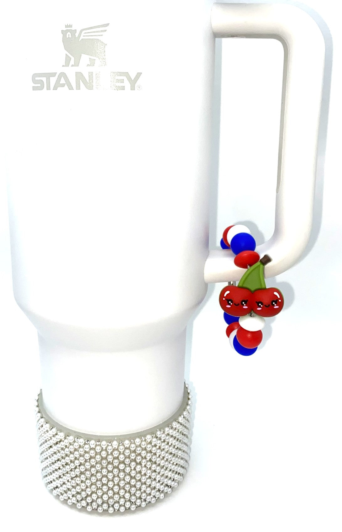 Smiling Cherries Patriotic 3D Stanley Tumbler Cup Handle Charm