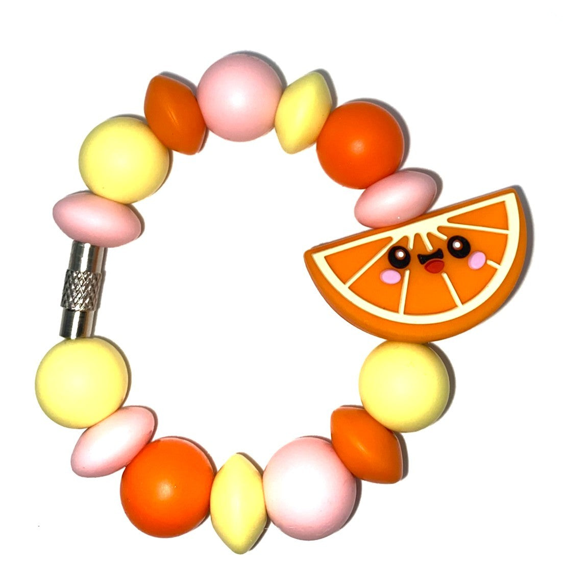 Smiling Orange Slice 3D Stanley Tumbler Cup Handle Charm