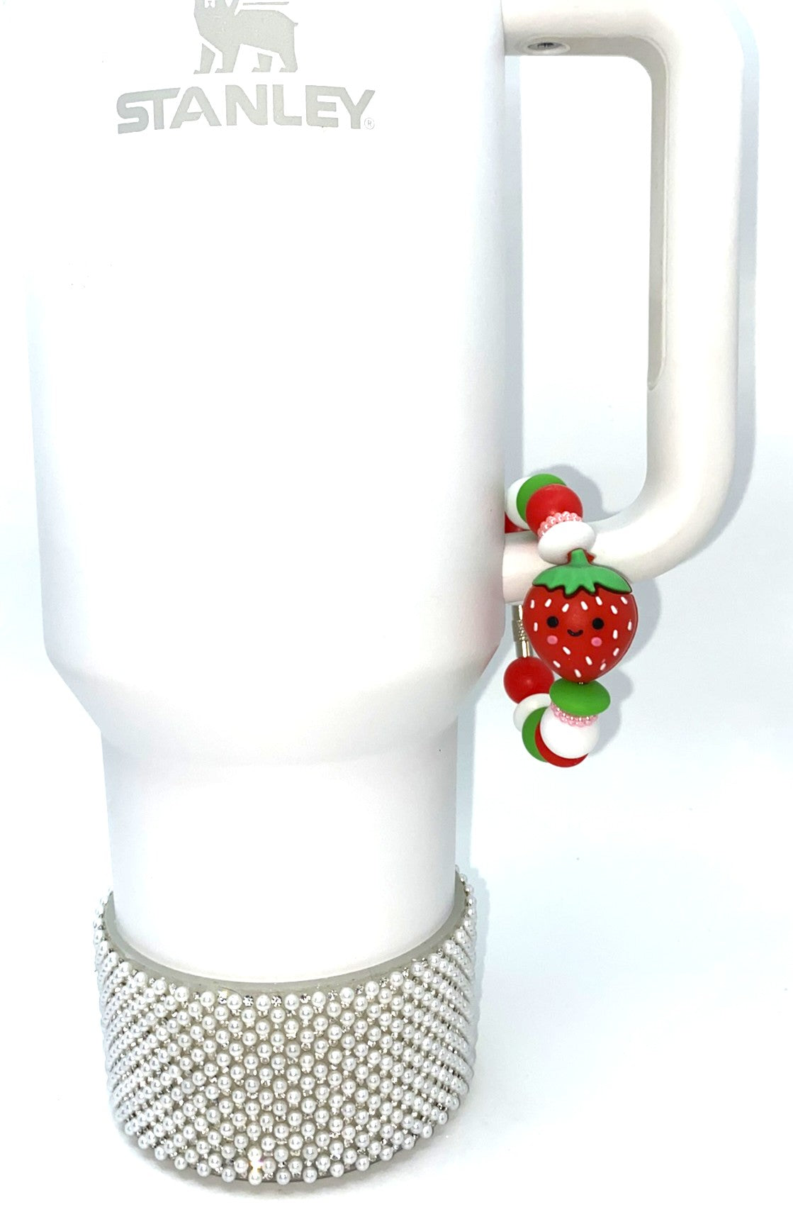 Smiling Strawberry 3D Stanley Tumbler Cup Handle Charm