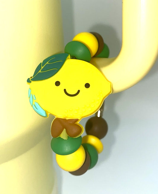 Happy Lemon 3D Stanley Tumbler Cup Handle Charm