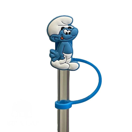 Blue Cartoon Boy Straw Topper