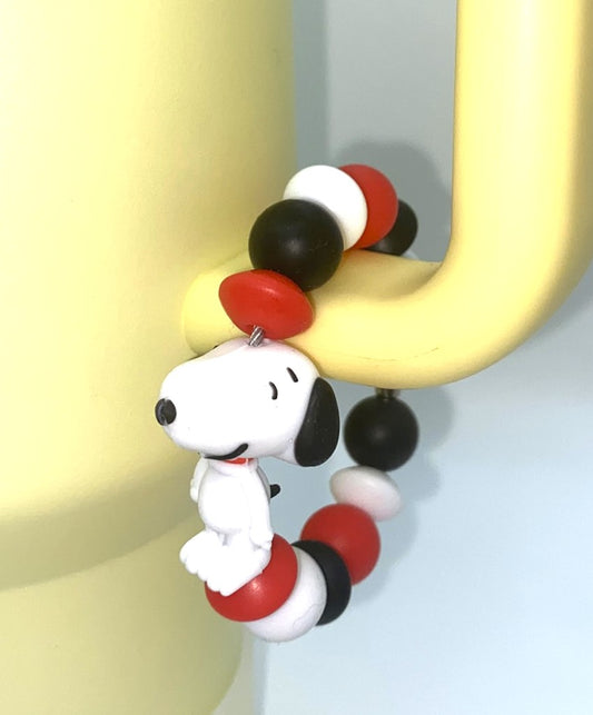 Beagle Cartoon Dog 3D Stanley Tumbler Cup Handle Charm