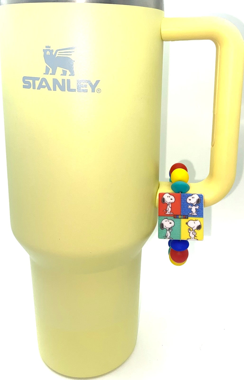 Beagle Cartoon Dog 4 Color Block Art Stanley Tumbler Cup Handle Charm