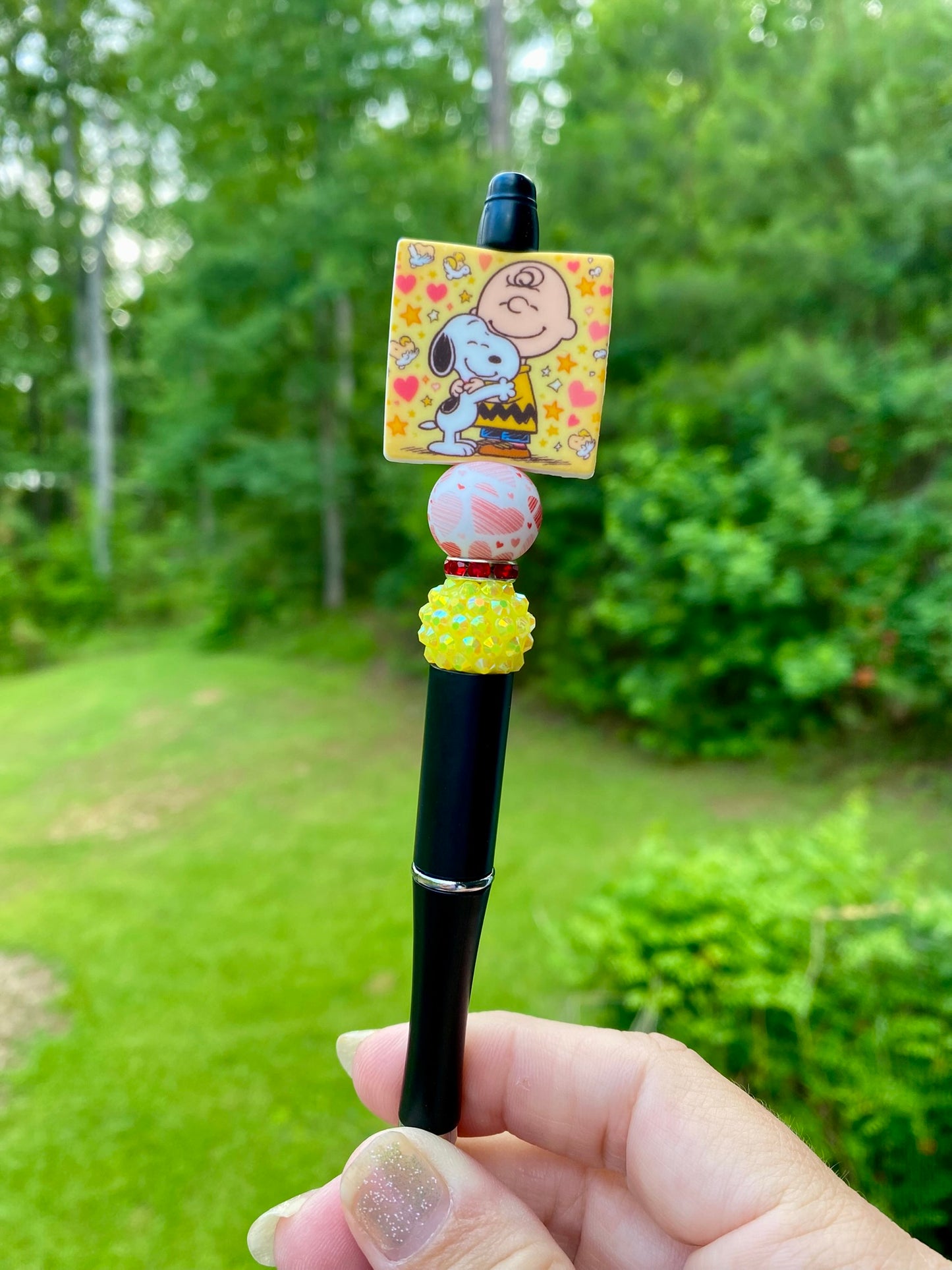 Beagle Cartoon Dog & Good Grief Boy Beaded Pen