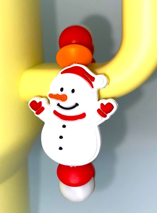 Winter Snowman Stanley Tumbler Cup Handle Charm