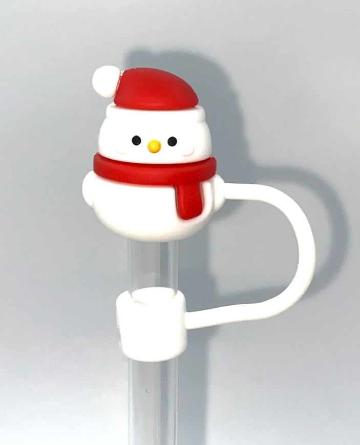 Snowman Santa #2 3D Straw Topper