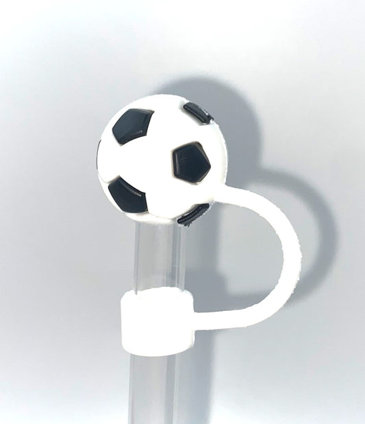 Soccer Ball 3D Straw Topper