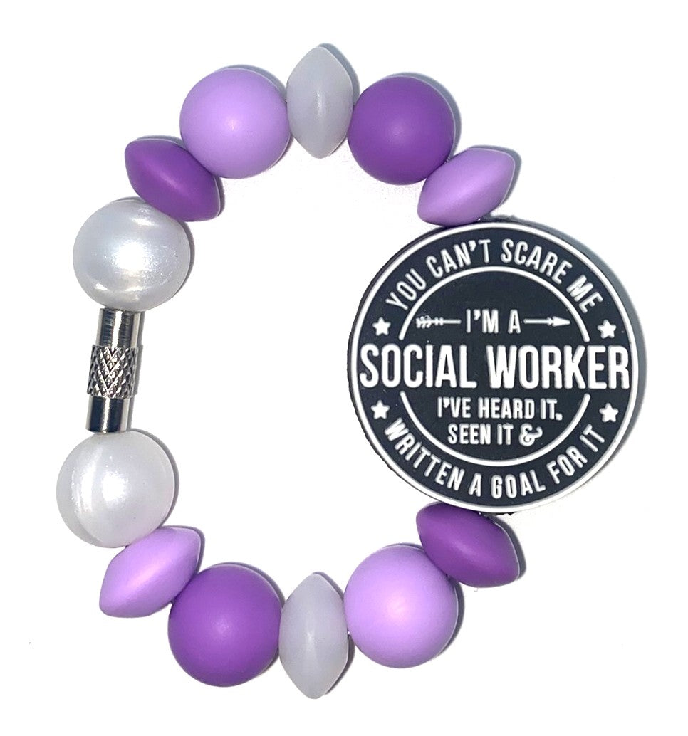 You Can't Scare Me I'm A Social Worker Stanley Tumbler Cup Handle Charm
