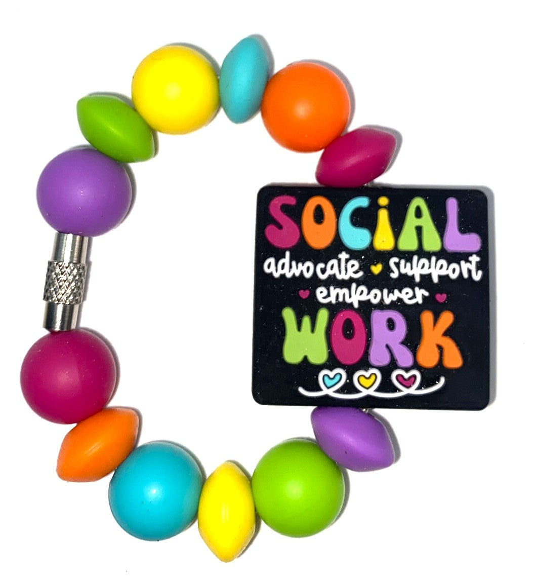 Social Work Advocate Support Empower Stanley Tumbler Cup Handle Charm