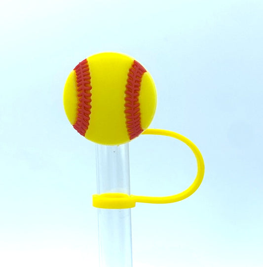 Softball Sports Straw Topper