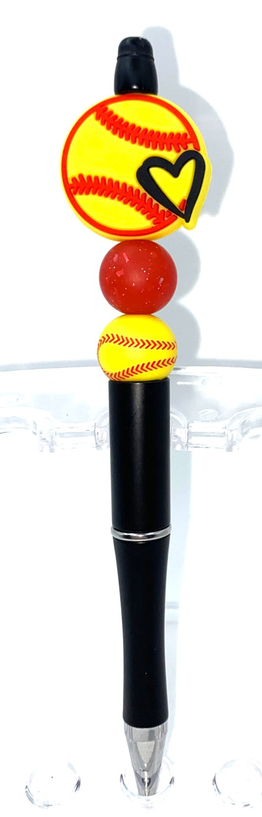 Softball Love Beaded Pen