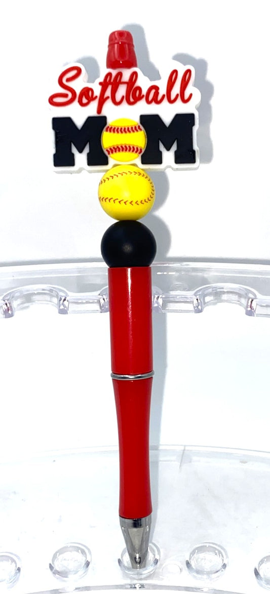 Softball Mom Beaded Pen
