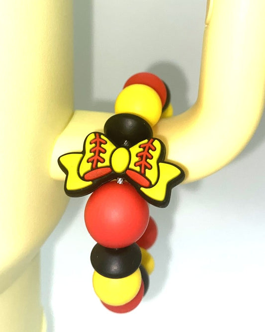 Softball Bow Stanley Tumbler Cup Handle Charm