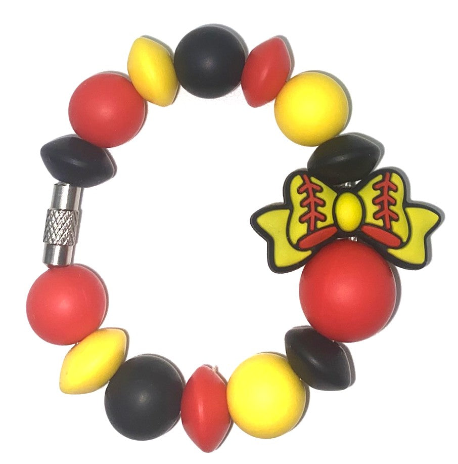 Softball Bow Stanley Tumbler Cup Handle Charm