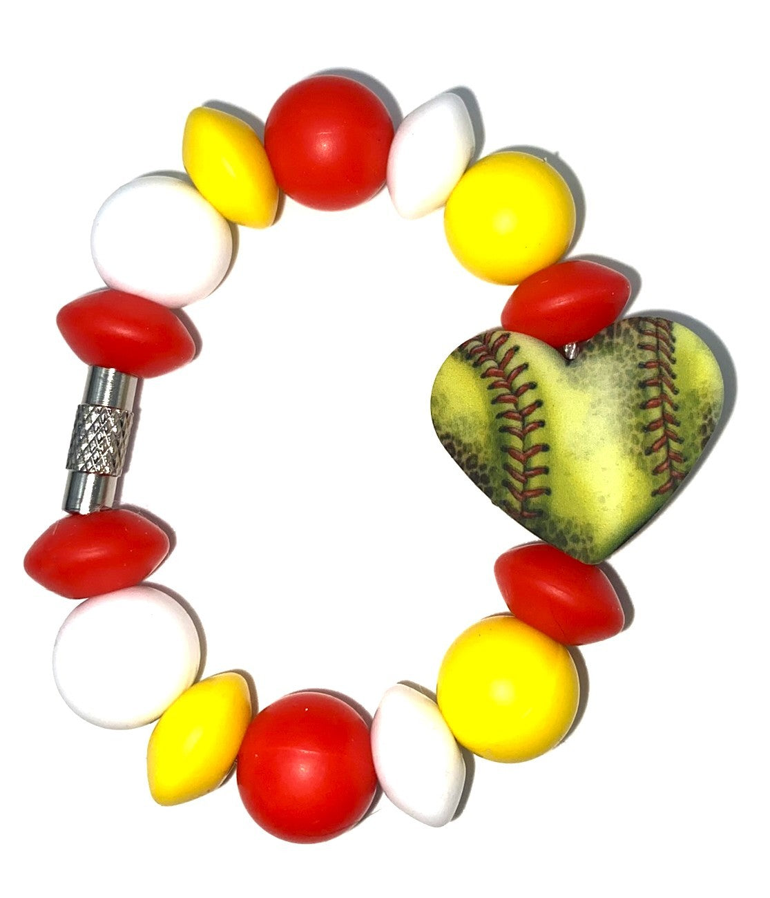 Softball Heart Printed Stanley Tumbler Cup Handle Charm