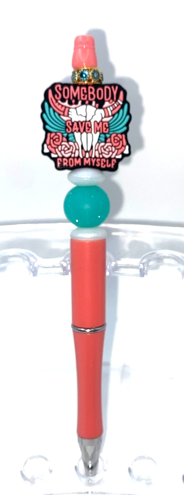 Somebody Save Me From Myself Western Beaded Pen