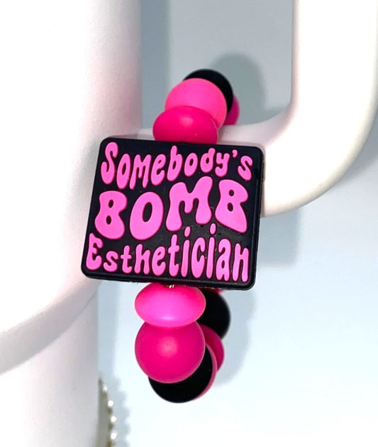 Somebody's Bomb Esthetician Stanley Tumbler Cup Handle Charm