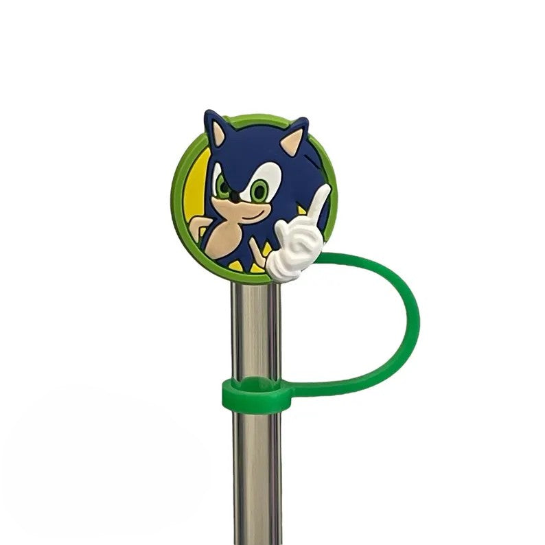 Fast Hedgehog Video Game Guy Straw Topper