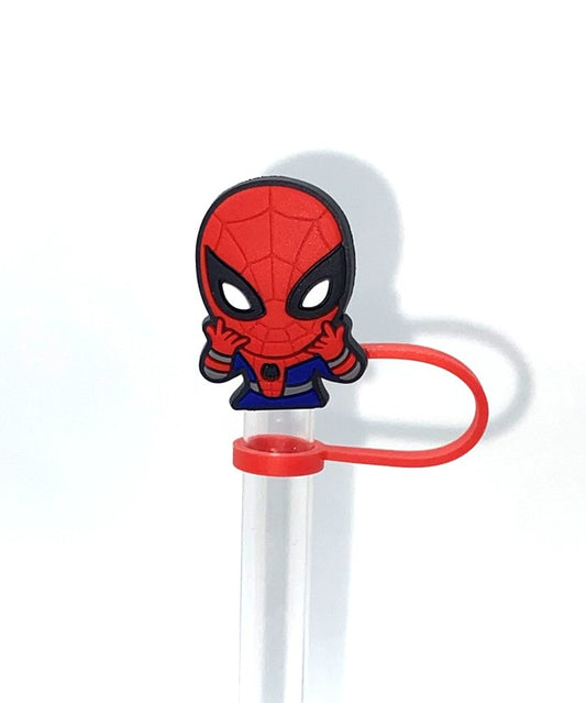 Spider Guy Hands on Face Straw Topper