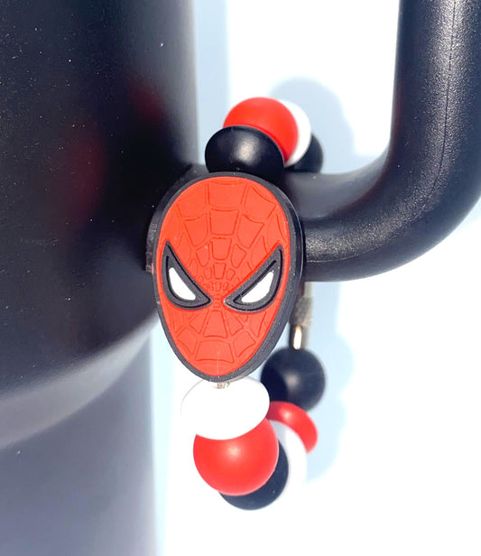 Spider Guy Oval Mask Super Hero Stanley Tumbler Cup Handle Charm