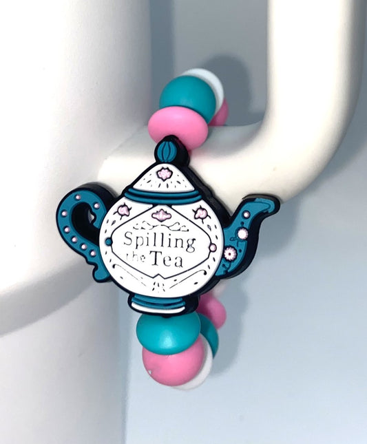 Spilling The Tea Stanley Tumbler Cup Handle Charm