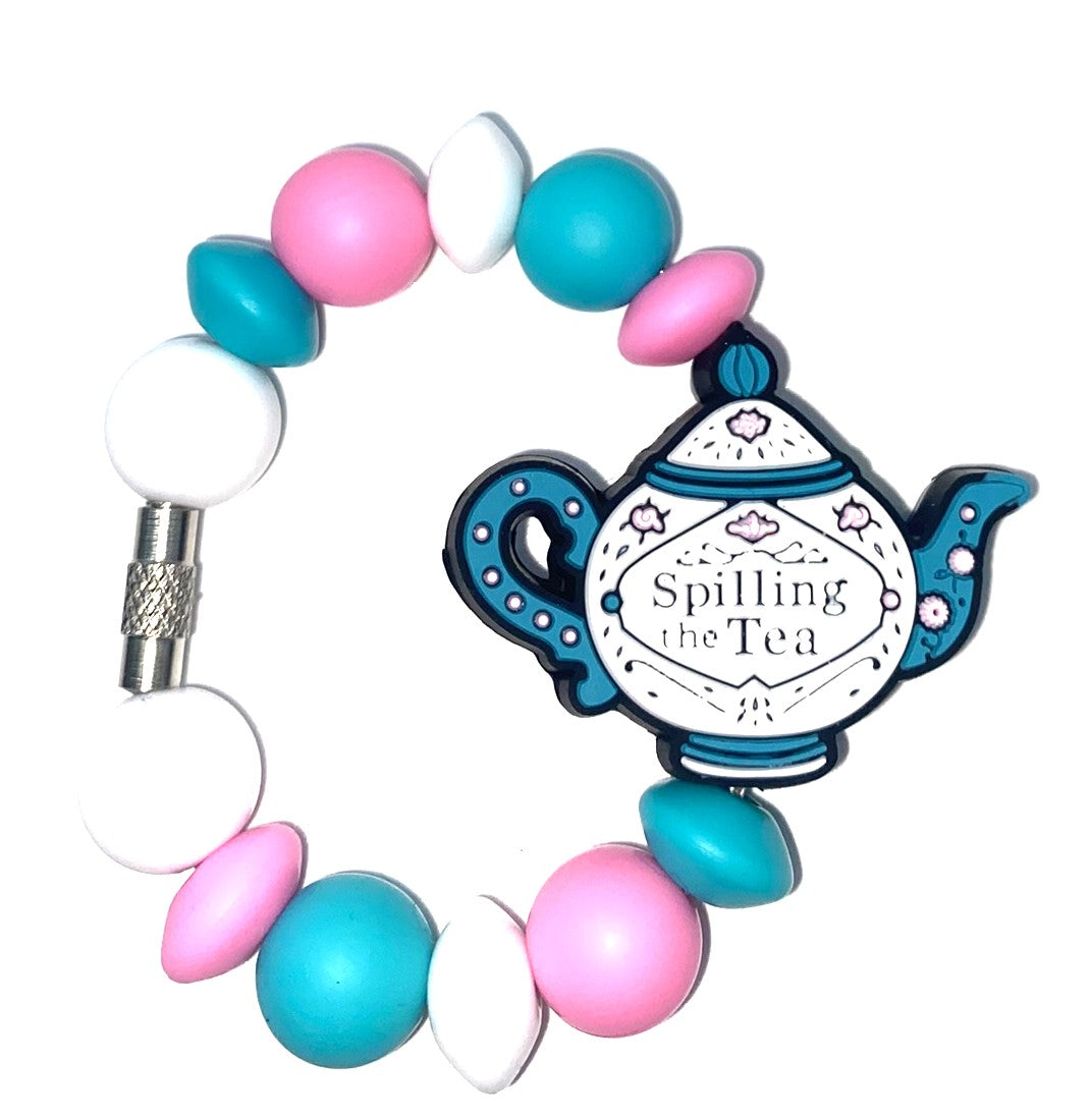 Spilling The Tea Stanley Tumbler Cup Handle Charm