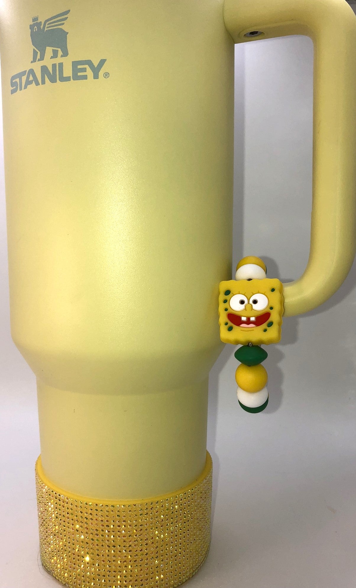 Spongy Guy Cartoon Stanley Tumbler Cup Handle Charm