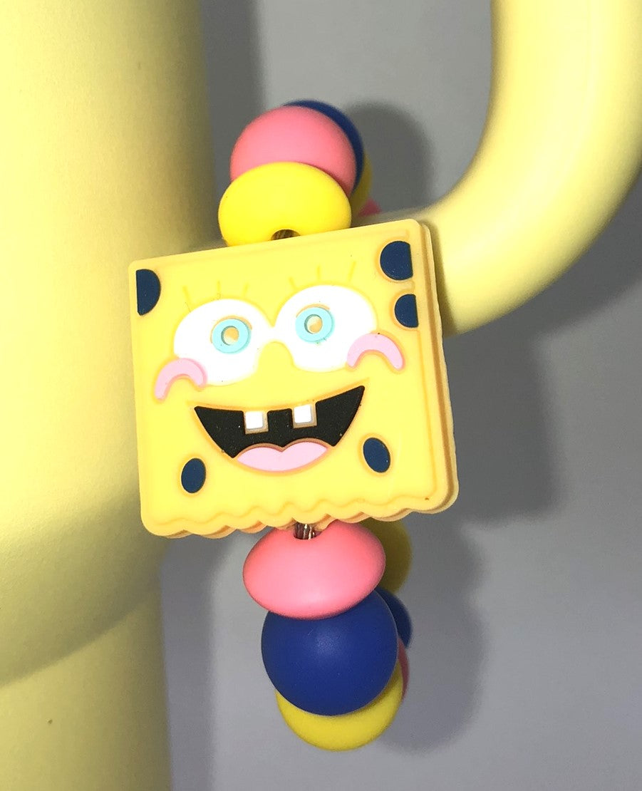 Spongy Guy Cartoon Stanley Tumbler Cup Handle Charm