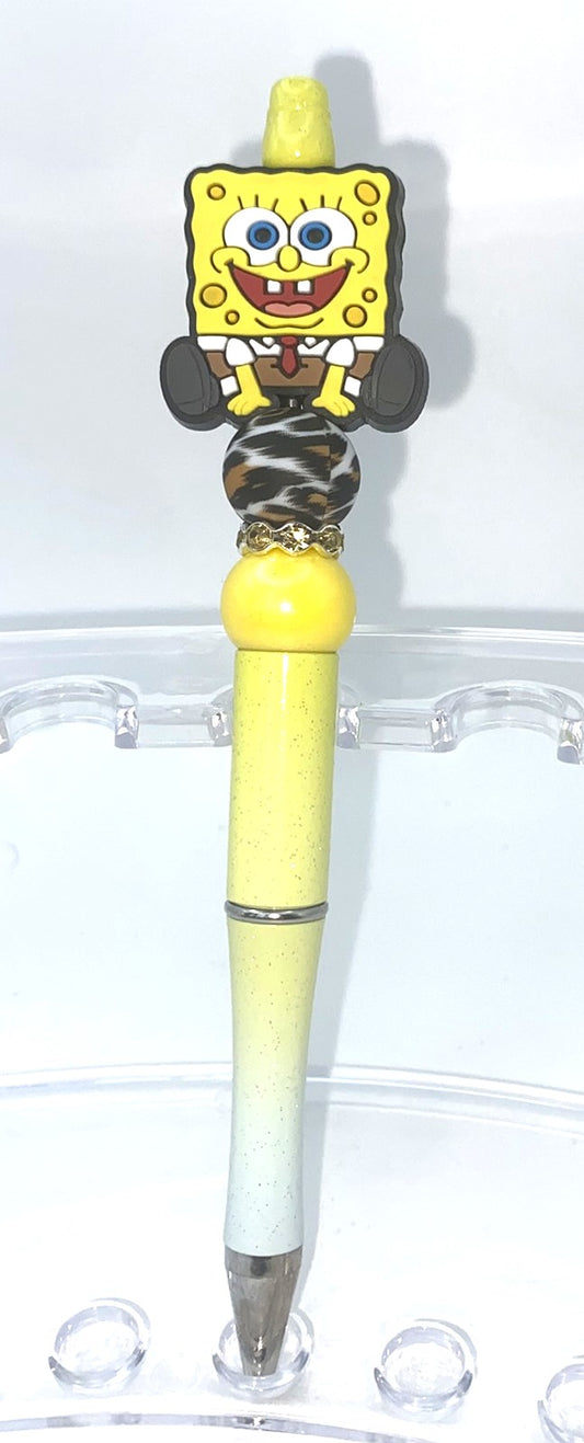 Spongy Cartoon Guy Beaded Pen