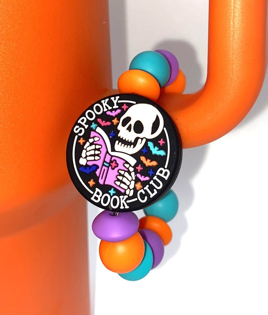 Spooky Book Club Skeleton Stanley Tumbler Cup Handle Charm