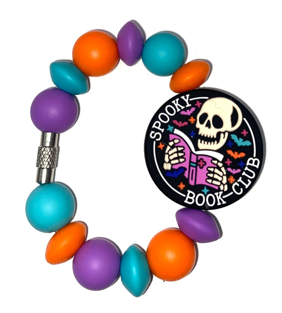 Spooky Book Club Skeleton Stanley Tumbler Cup Handle Charm