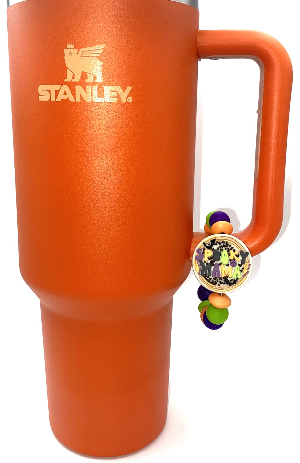 Spooky Mama Round Stanley Tumbler Cup Handle Charm
