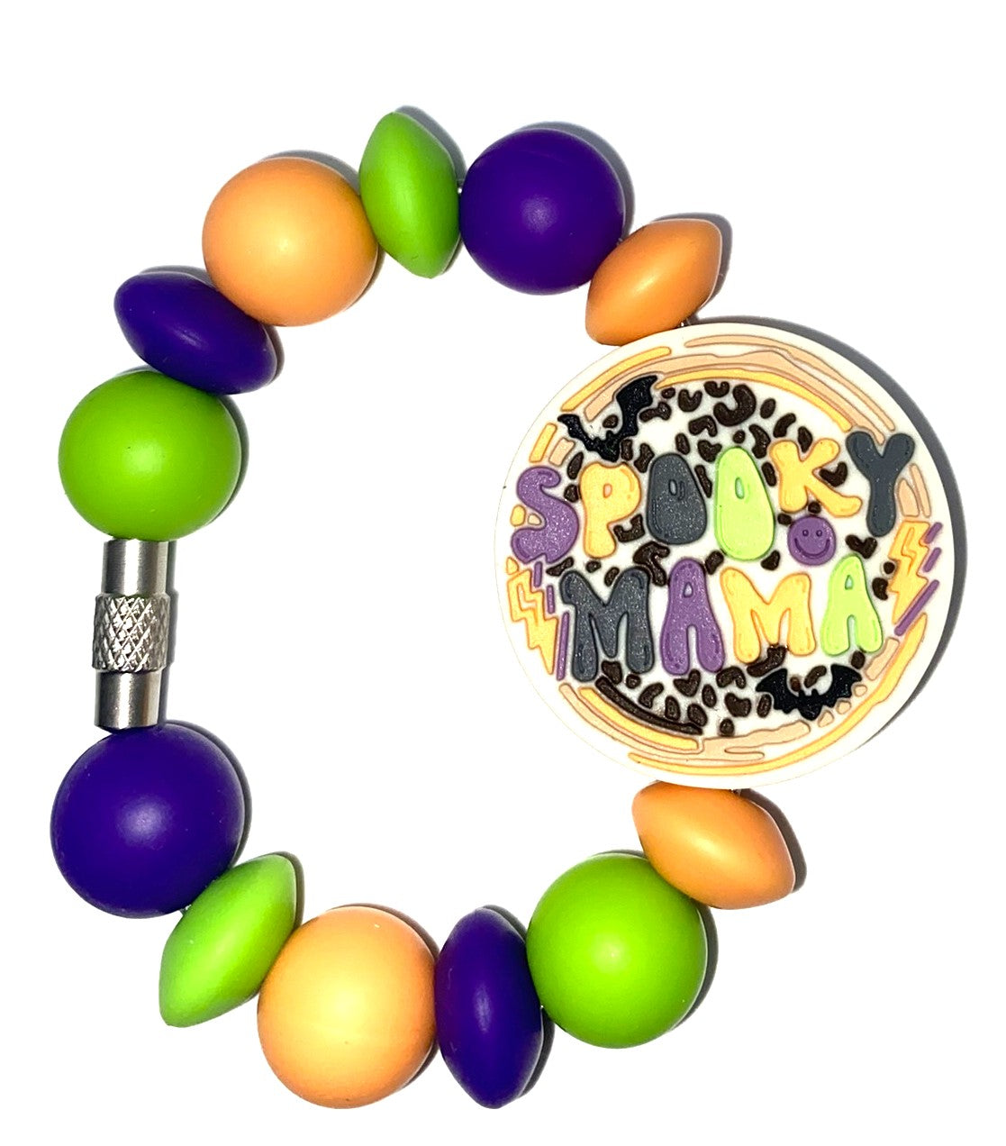Spooky Mama Round Stanley Tumbler Cup Handle Charm