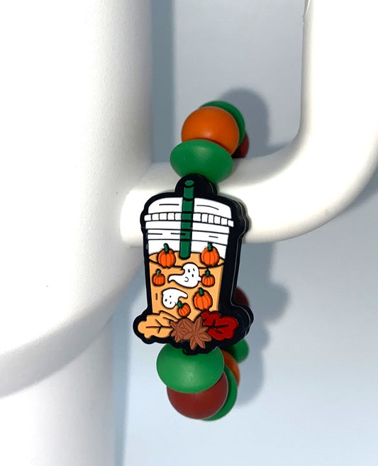 Spooky Drink Pumpkin Spice Latte Stanley Tumbler Cup Handle Charm