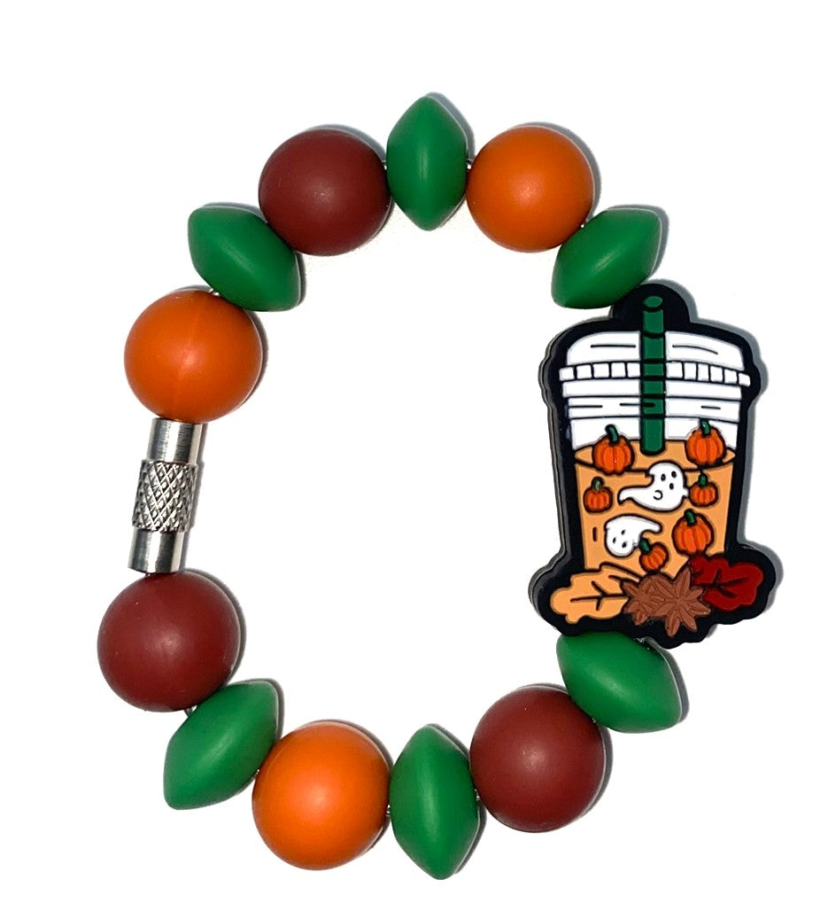 Spooky Drink Pumpkin Spice Latte Stanley Tumbler Cup Handle Charm