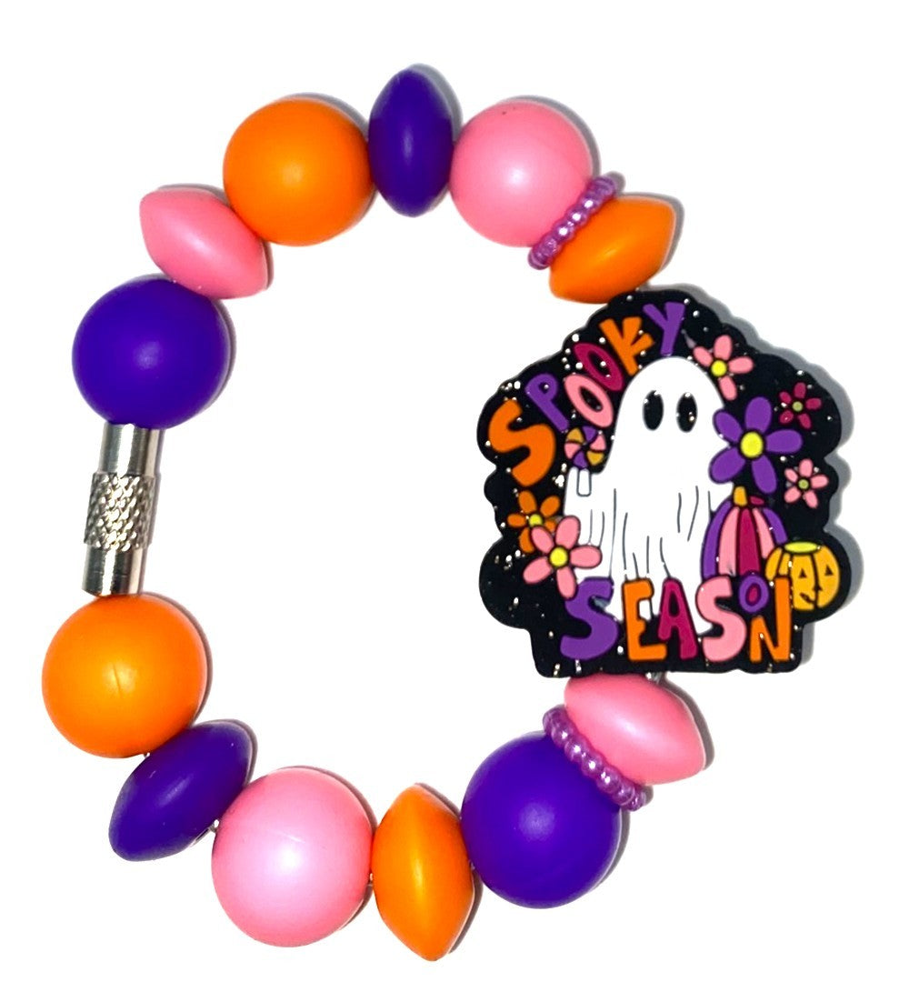 Spooky Season Ghost Glitter Stanley Tumbler Cup Handle Charm