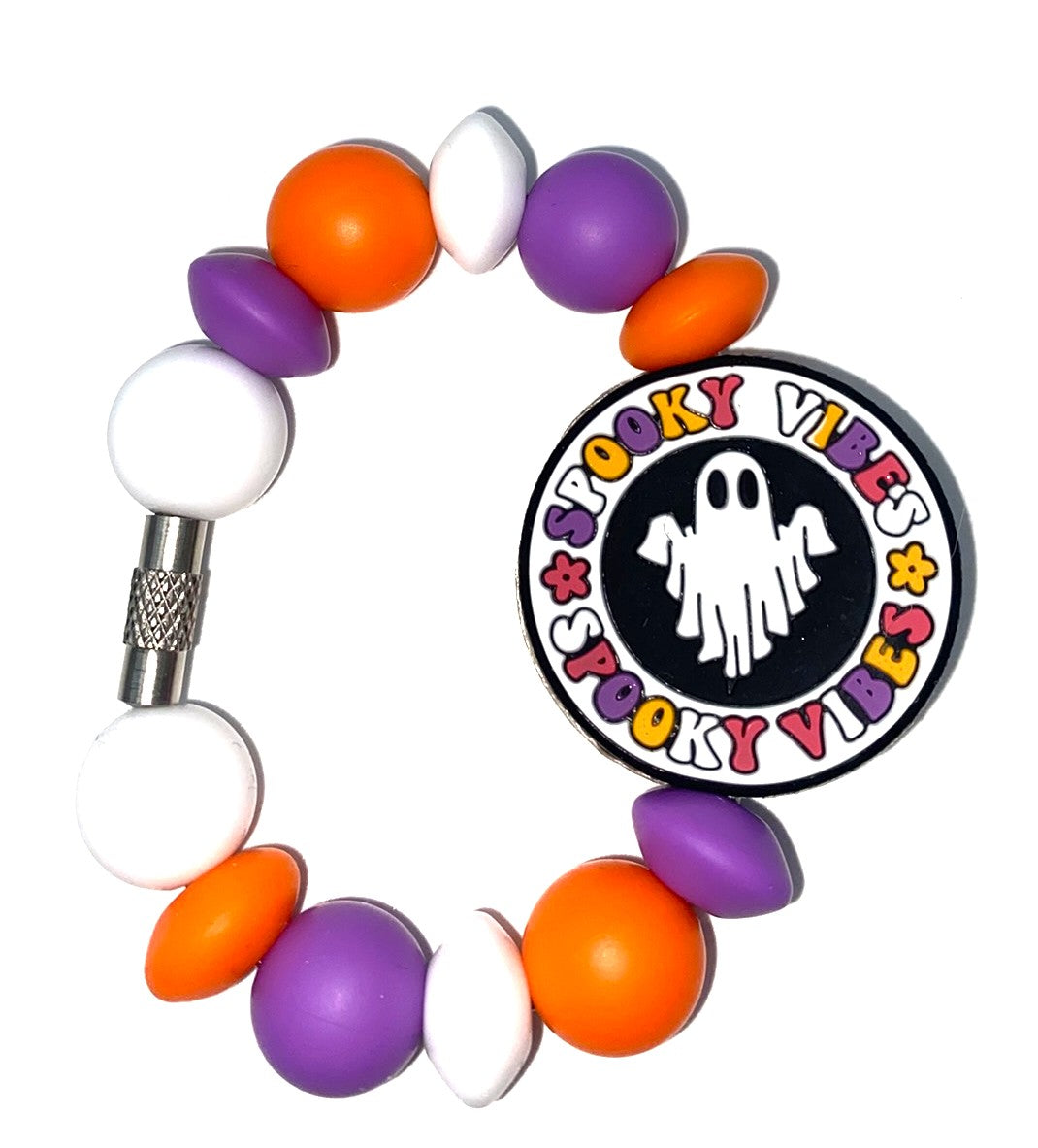 Spooky Vibes Ghost Halloween Stanley Tumbler Cup Handle Charm